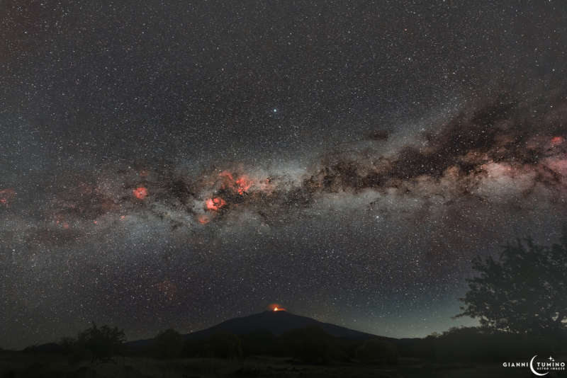 Mount Etna Milky Way