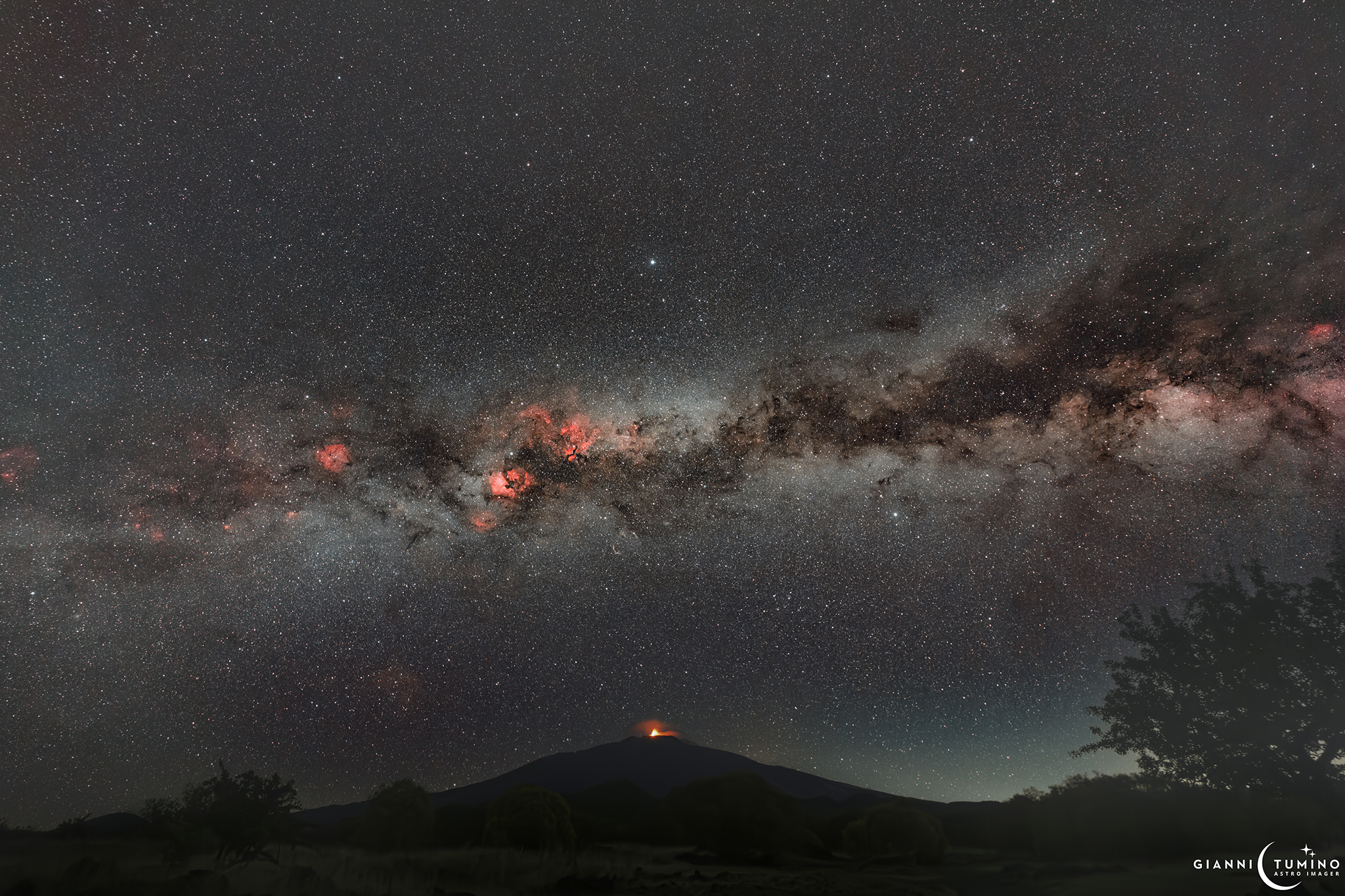 Mount Etna Milky Way