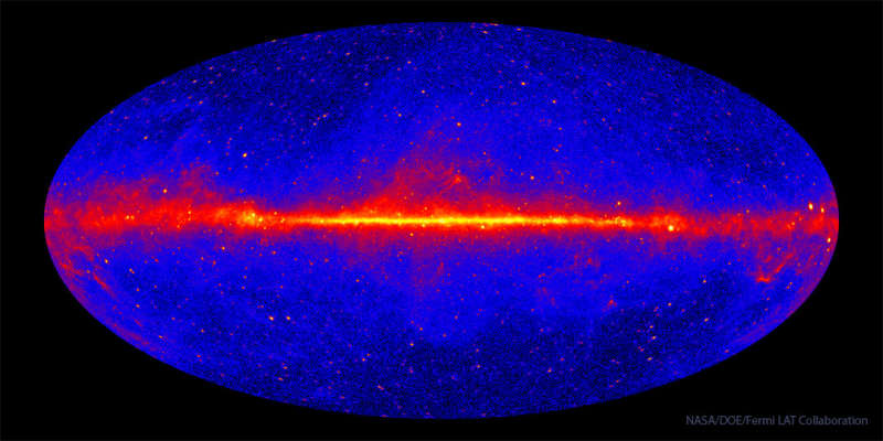 APOD: 2024 August 21 B Fermis 12 year All Sky Gamma ray Map