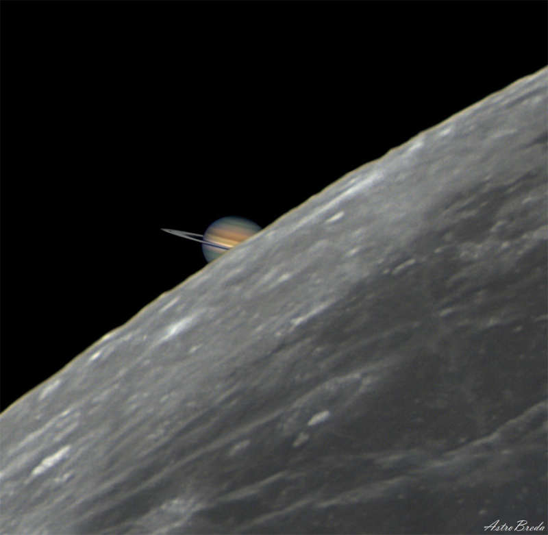 APOD: 2024 August 27 B Moon Eclipses Saturn