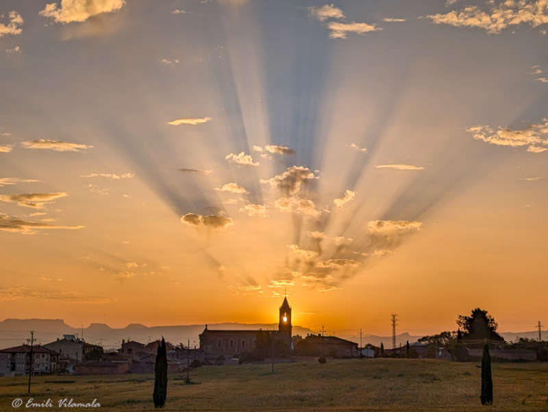 Sunrise Shadows in the Sky