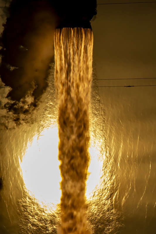 Rocket Eclipse at Sunset