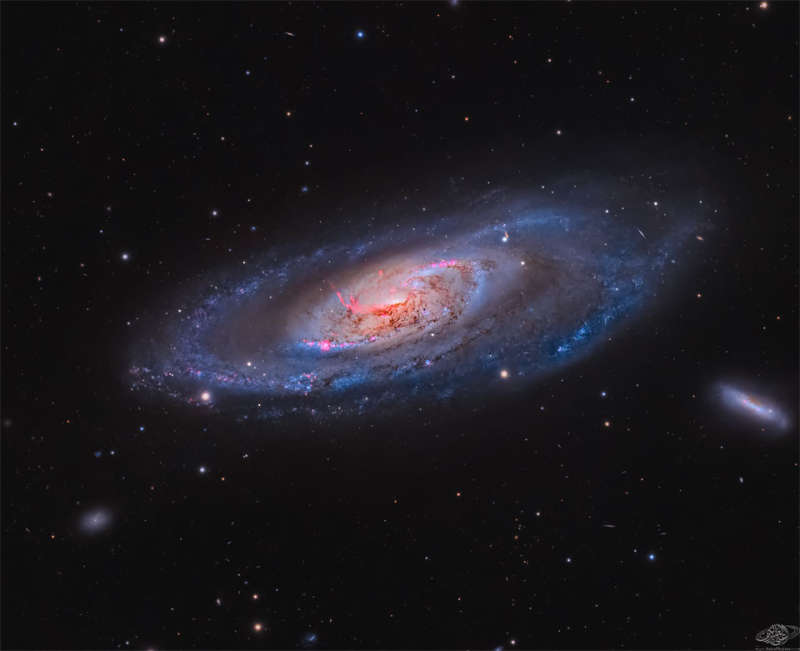 APOD: 2024 October 9  M106: A Spiral Galaxy with a Strange Center