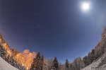 APOD: 2024 December 15  Geminid Meteors over a Snowy Forest