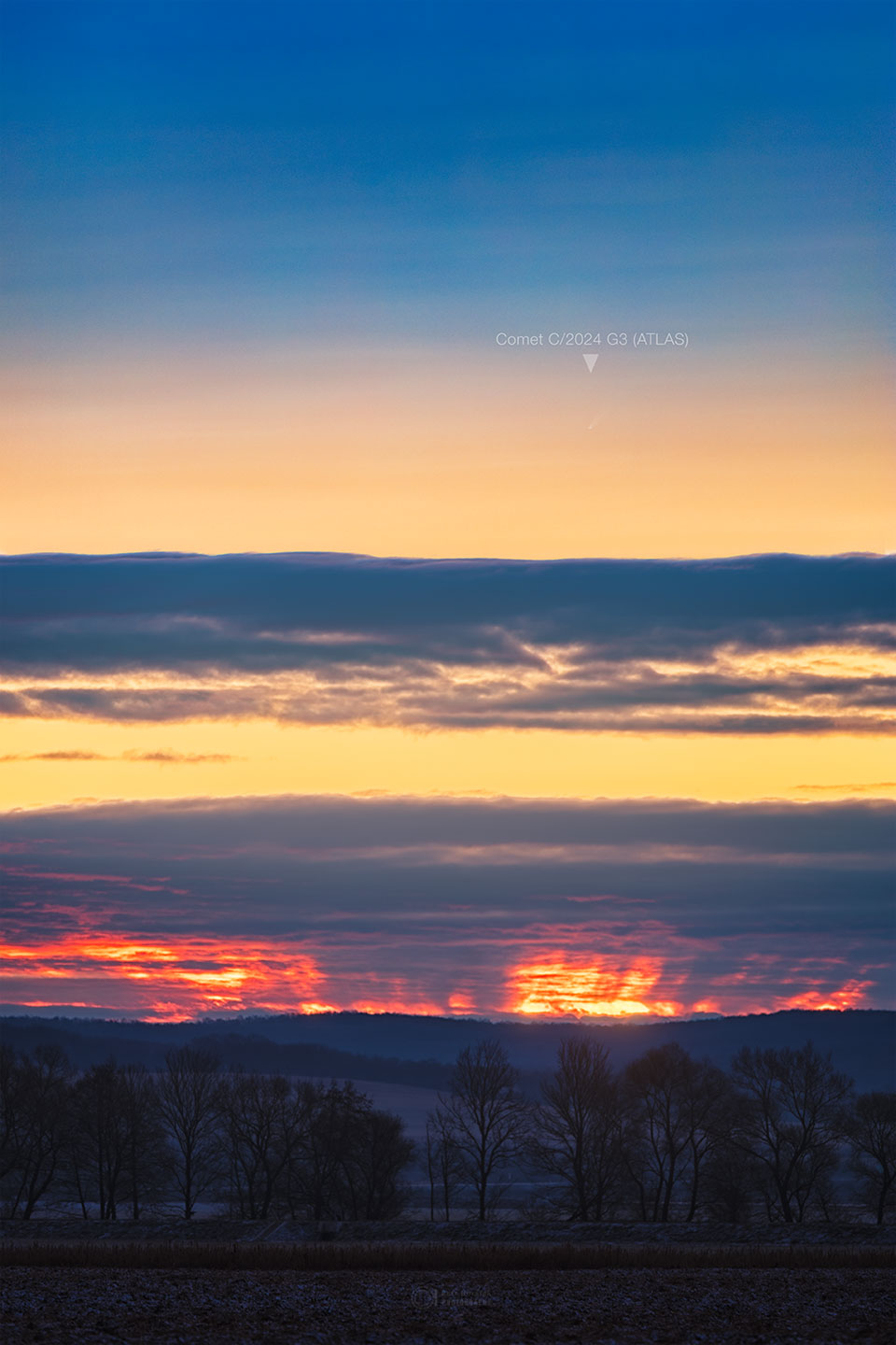 APOD: 2025 January 13 B Comet ATLAS Before Sunrise