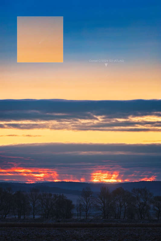 APOD: 2025 January 13 B Comet ATLAS Before Sunrise