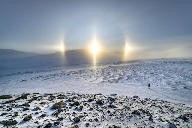 Lozhnye solnca nad Abisko