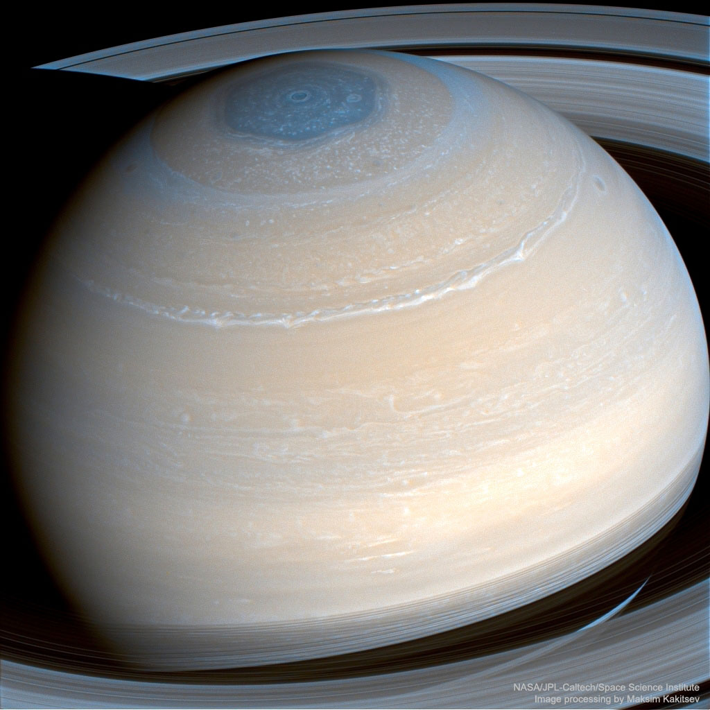 APOD: 2025 February 23 B Saturn in Infrared from Cassini