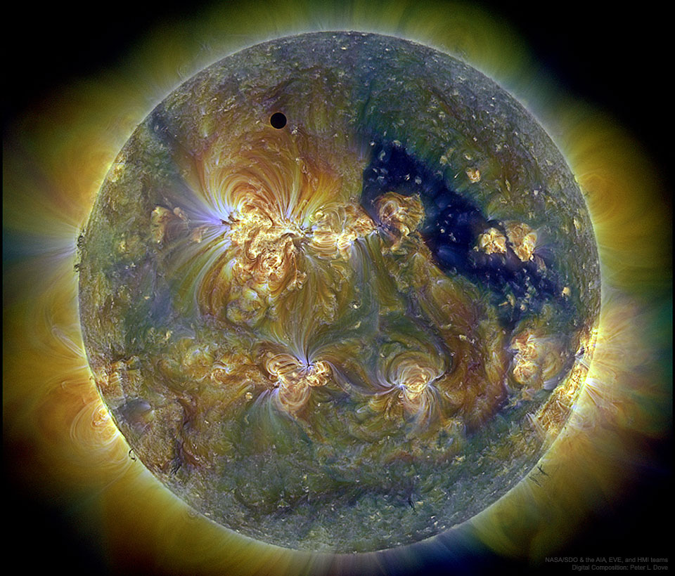 APOD: 2025 March 16  Venus and the Triply Ultraviolet Sun