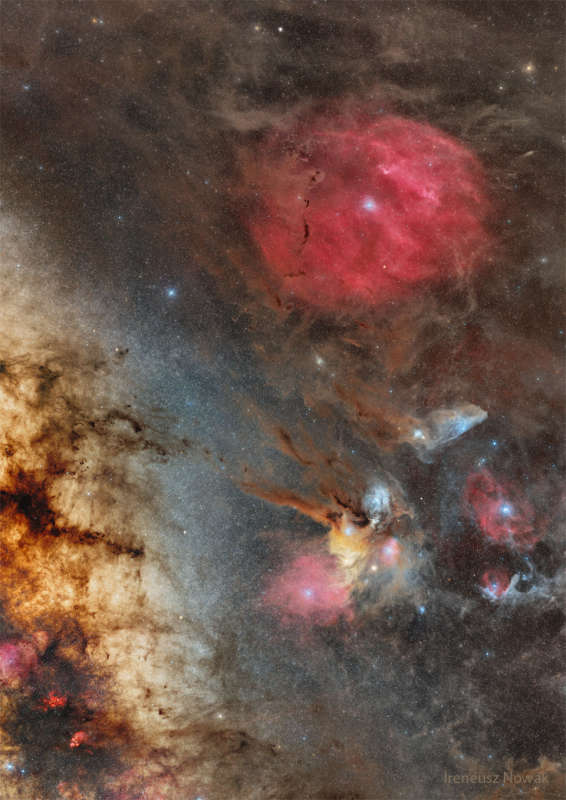 APOD: 2025 May 27  Zeta and Rho Ophiuchi with Milky Way