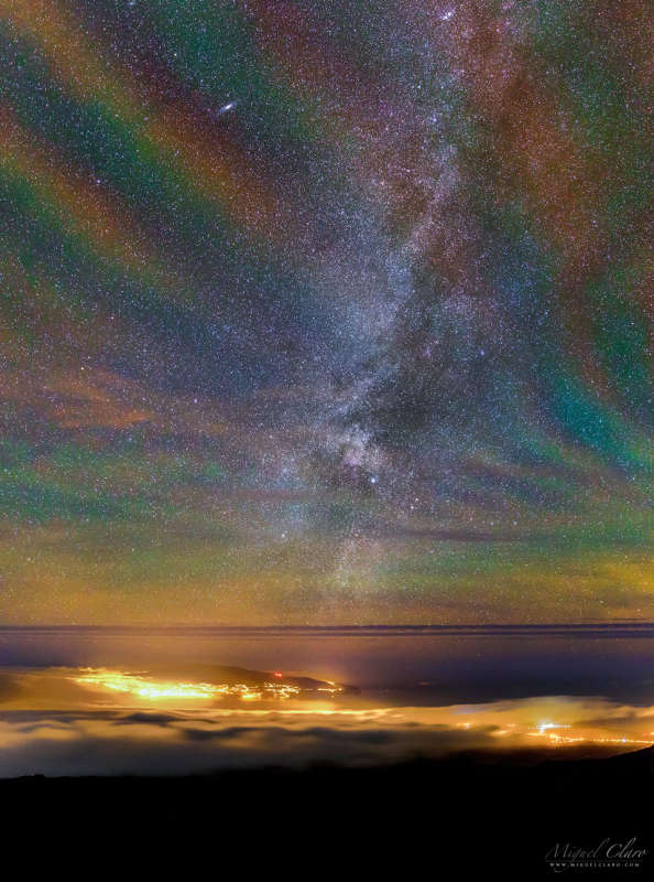 APOD: 2025 June 3 B Rainbow Airglow over the Azores