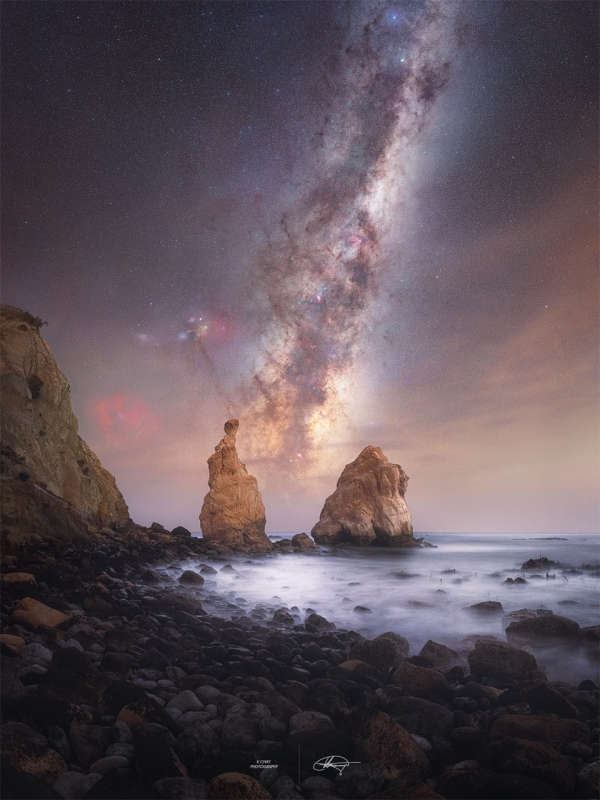 APOD: 2025 July 2 B Milky Way Through Otago Spires