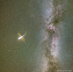 APOD: 2025 August 3 Á Milky Way and Exploding Meteor